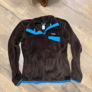 Patagonia Women's Brown & Teal Fleece Pullover